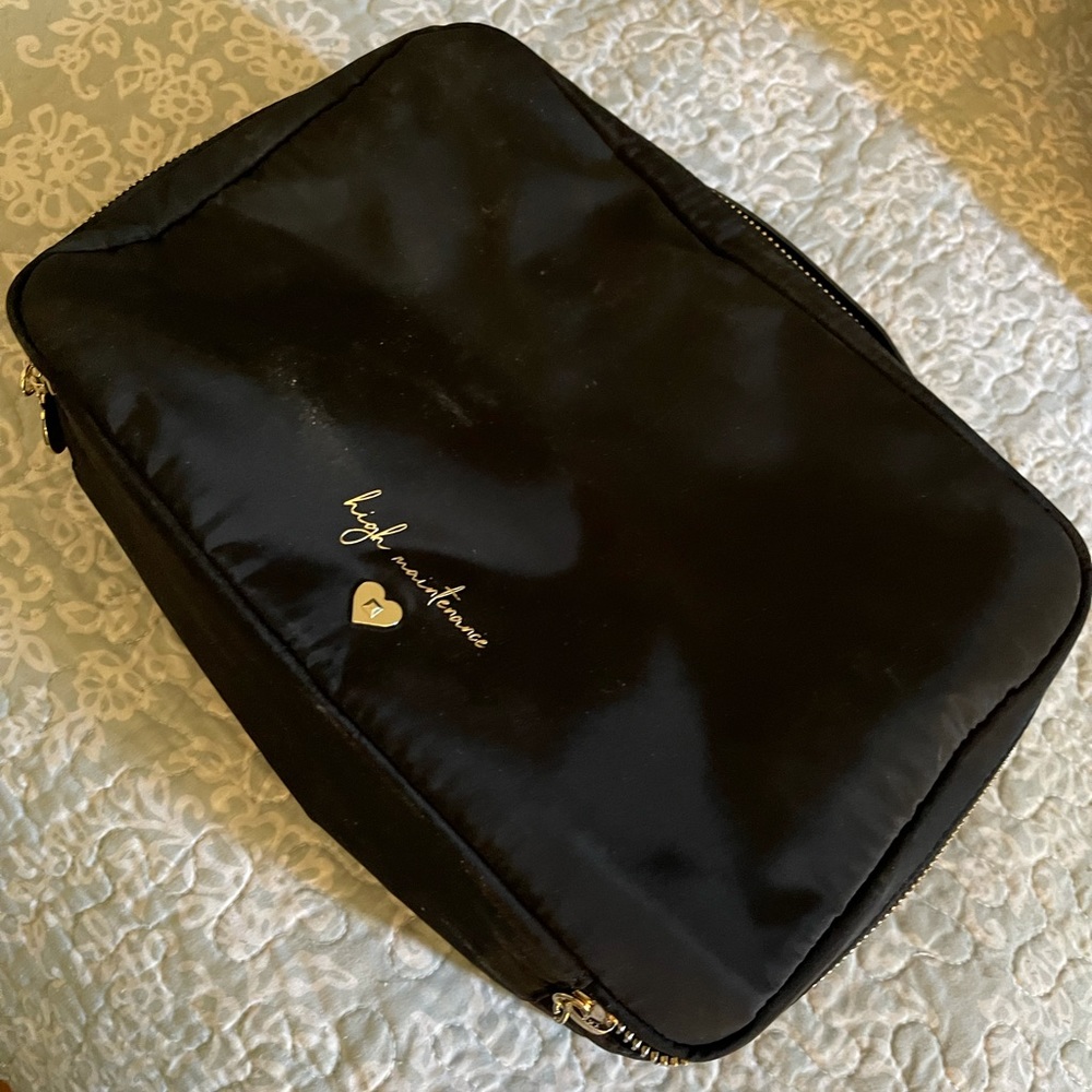 EUC Victoria Secret Black MakeUp bag